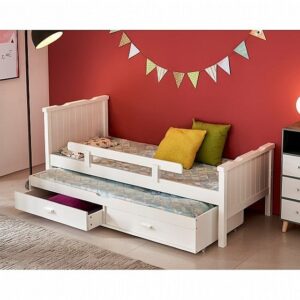 מיטת ילדים SUNNY מעץ מלא עם מיטת חבר ברדקס BRADEX