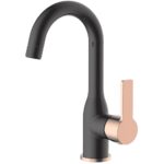 ברז ברבור שחור מט/רוזגולד קצר מעוצב 155104 שגיב SAGIV