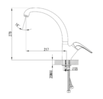 ברז ברבור קצר מתכוונן