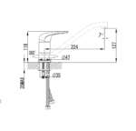ברז ניצב ארוך מתכוונן
