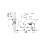 ברז אמבטיה כולל סט מקלחת