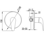 אינטרפוץ 3 דרך שחור מט 155113 שגיב SAGIV