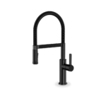 ברז מטבח צינור גמיש שחור מט P3 שגיב 15540b SAGIV