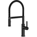 ברז מטבח צינור גמיש שחור מט P3 שגיב 15540b SAGIV