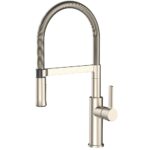 ברז מטבח צינור גמיש ניקל מוברש מט P3 שגיב 15540bn SAGIV