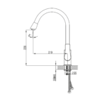 ברז ברבור גבוה מתכוונן