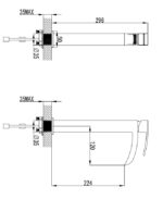 ברז לכיור אמבטיה מונח מפל