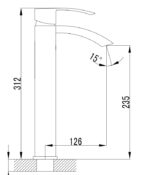 ברז לכיור אמבטיה מונח