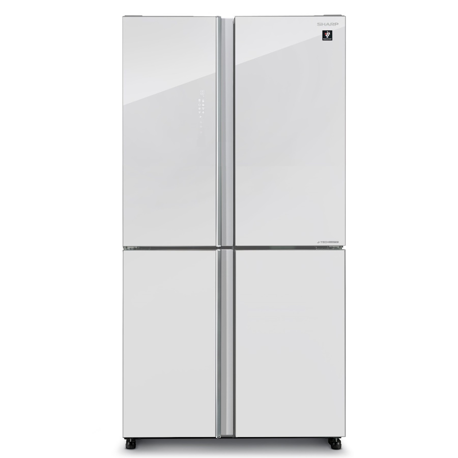 מקרר 4 דלתות Sharp שארפ SJ8590WH זכוכית לבנה