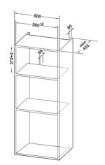 מיקרוגל בילד-אין משולב גריל מסדרת 500 EMSB25XG אלקטרולוקס Electrolux