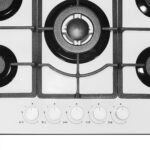 כיריים גז 5 להבות 100119/8800 זכוכית לבנה אלקטרה ELECTRA