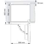 מקרר 4 דלתות חזית נירוסטה 640 ליטר Gorenje גורנייה HY-NRK6191PS4