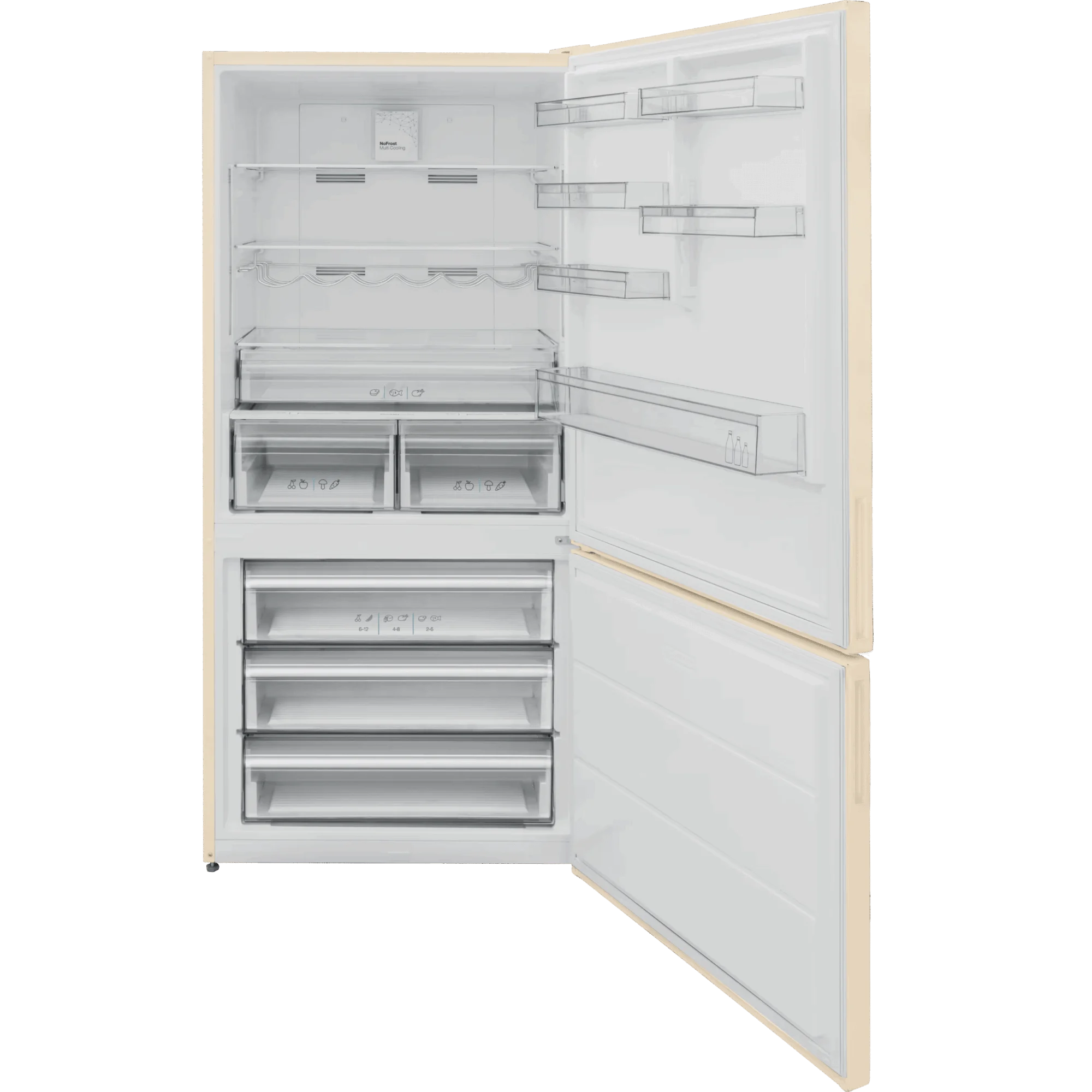 מקרר מקפיא תחתון 588 Electra EL8753BR אלקטרה צבע בז'
