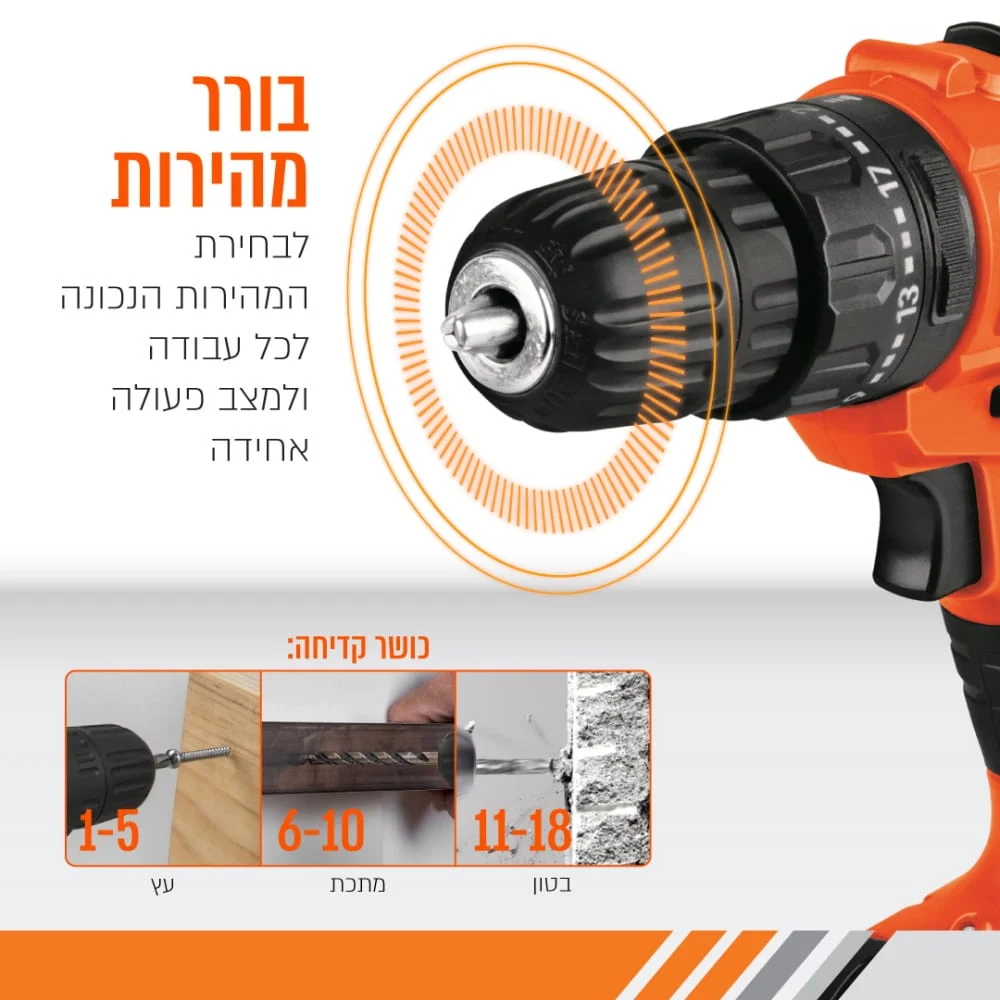 סט מברגה אימפקט נטענת 18V כולל 45 חלקים Pure Energy פיור אנרג'י מדיח כלים רחב Bosch SMV4HCX19E בוש