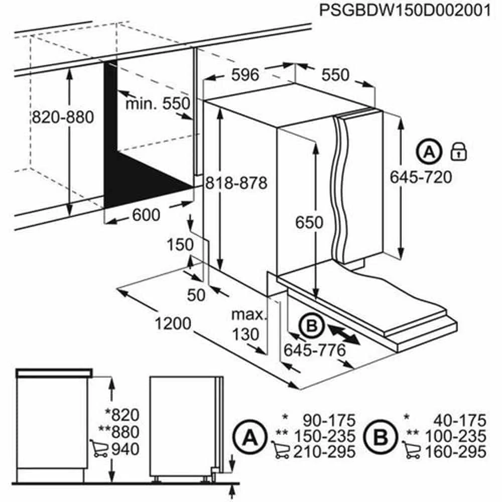 מדיח כלים אינטגרלי מלא Zanussi זנוסי ZDLN6621