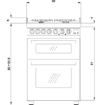 תנור דו תאי משולב PUD66MFE/Ci-M5 לופרה Lofra