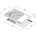 כיריים גז משולב אינדוקציה HLS9G2I לופרה LOFRA