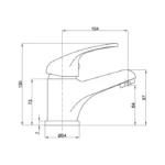 ברז "סנטיאגו" פרח קצר River TOM311 ריבר