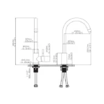 ברז אמבטיה צוואר קשת דגם קונטיקט TOM832 ריבר RIVER