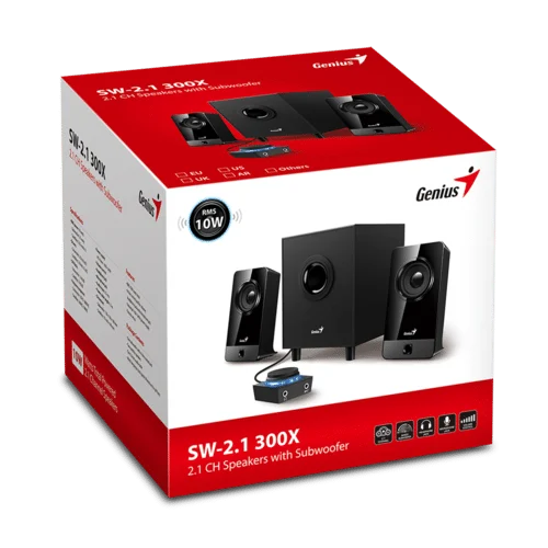 רמקולים Genius SW2.1 300X רמקולים עץ