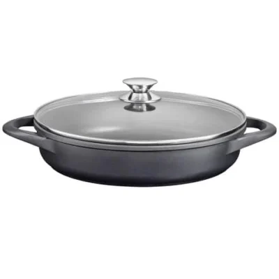 סוטאז' יציקה 36 ס"מ כולל מכסה Morphy Richards מורפי ריצ'ארדס BLACK SHALE MRLC20036