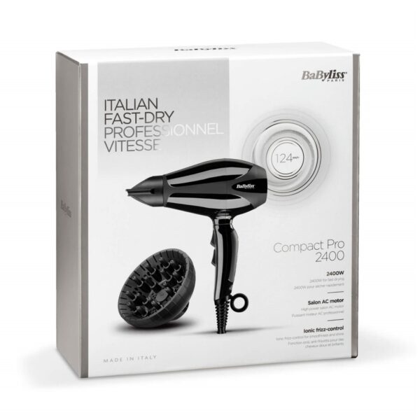 מייבש שיער כולל דיפיוזר Babyliss בייביליס  BA6715DILE
