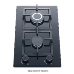 כיריים גז דומינו זכוכית שחורה BLACKPUNT בלאקפונט BL323BK