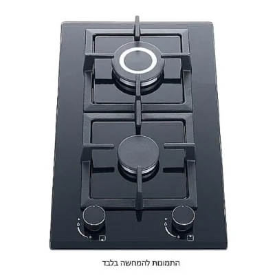 כיריים גז דומינו זכוכית שחורה BLACKPUNT בלאקפונט BL323BK
