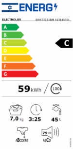 מכונת כביסה פתח עליון 7 ק"ג EW6T3733BM אלקטרולוקס Electrolux