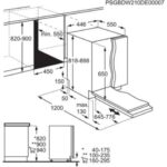 מדיח כלים צר אינטגרלי מלא AEG א.א.ג. Maxiflex Airdry FSE73507P