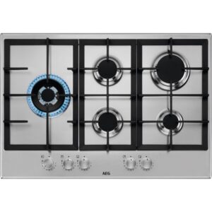כיריים גז 5 להבות AEG א.א.ג. Slim Line HGB75520SM