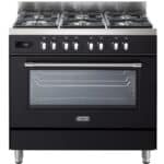 תנור משולב כיריים גז 6 להבות Delonghi דלונגי PRO966MAIL שחור