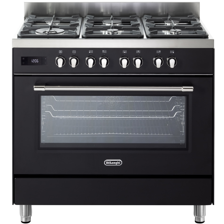 תנור משולב כיריים גז 6 להבות Delonghi דלונגי PRO966MAIL שחור