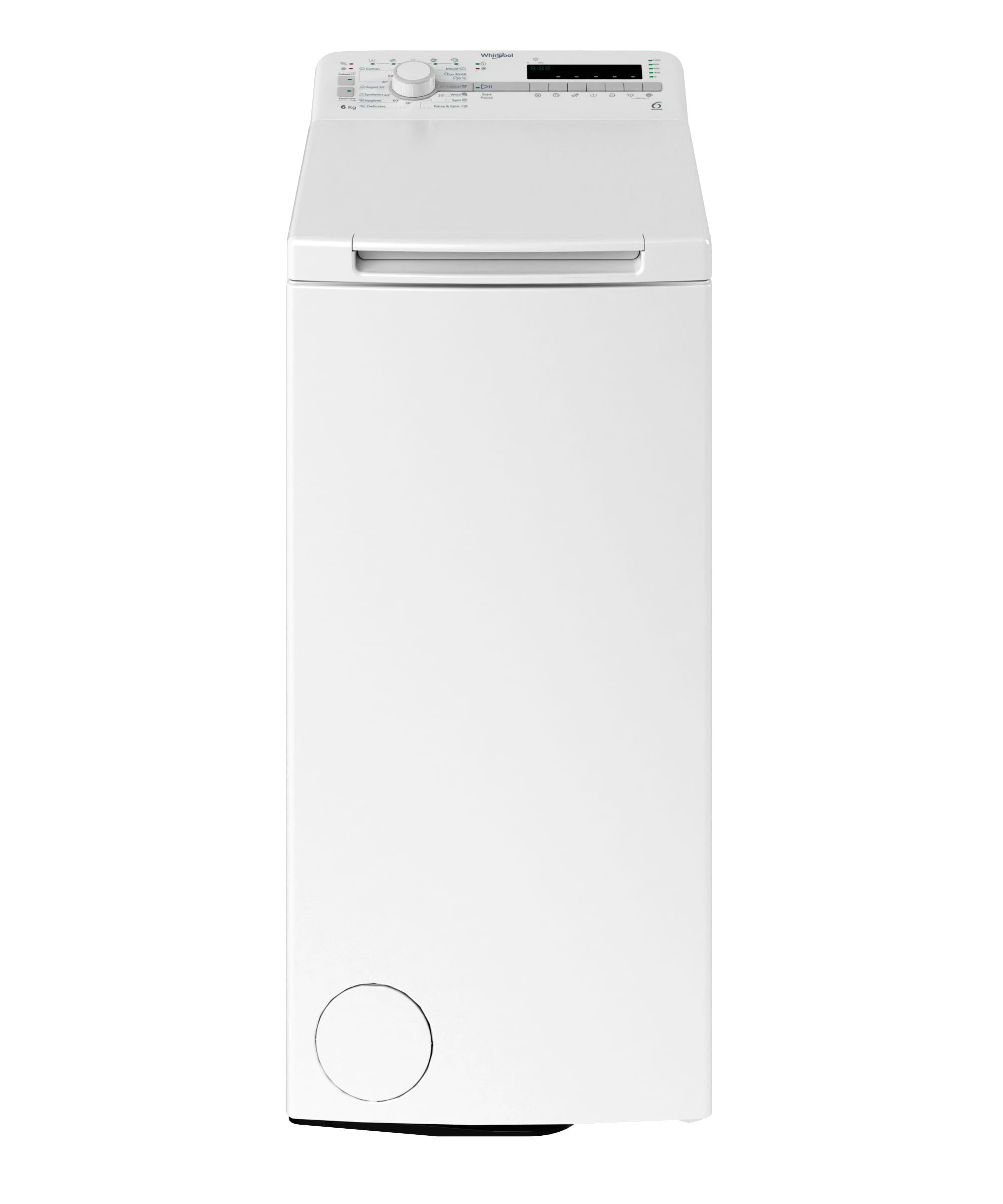 מכונת כביסה פתח עליון  ווירפול 7 ק"ג TDLR7220SSIL Whirlpool