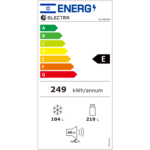 מקרר מקפיא תחתון 323 ליטר נטו Electra EL46GWR פתיחה צד ימין זכוכית לבנה