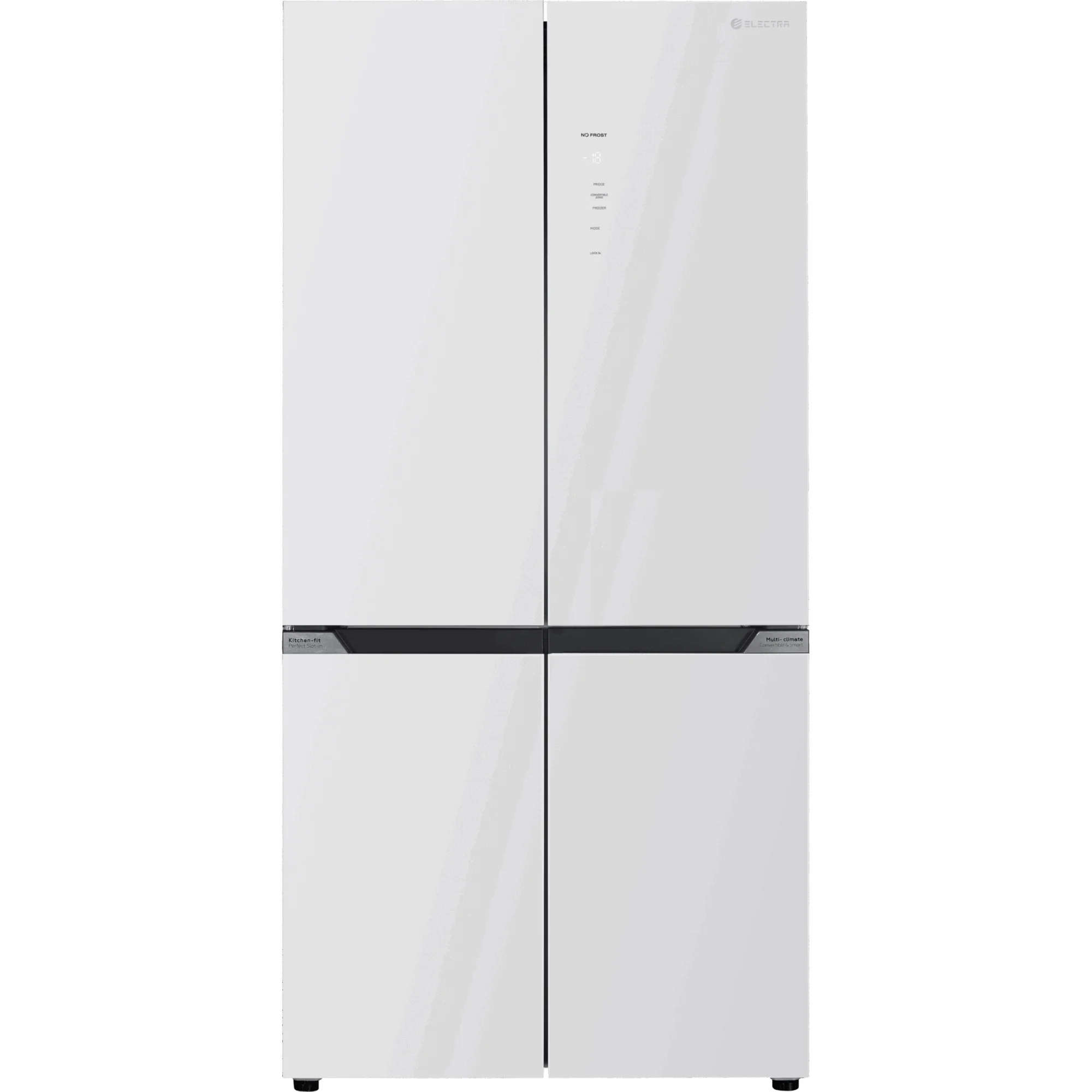 מקרר 4 דלתות בעומק 60 ס"מ (קו-אפס) Electra EL560GW אלקטרה זכוכית לבנה