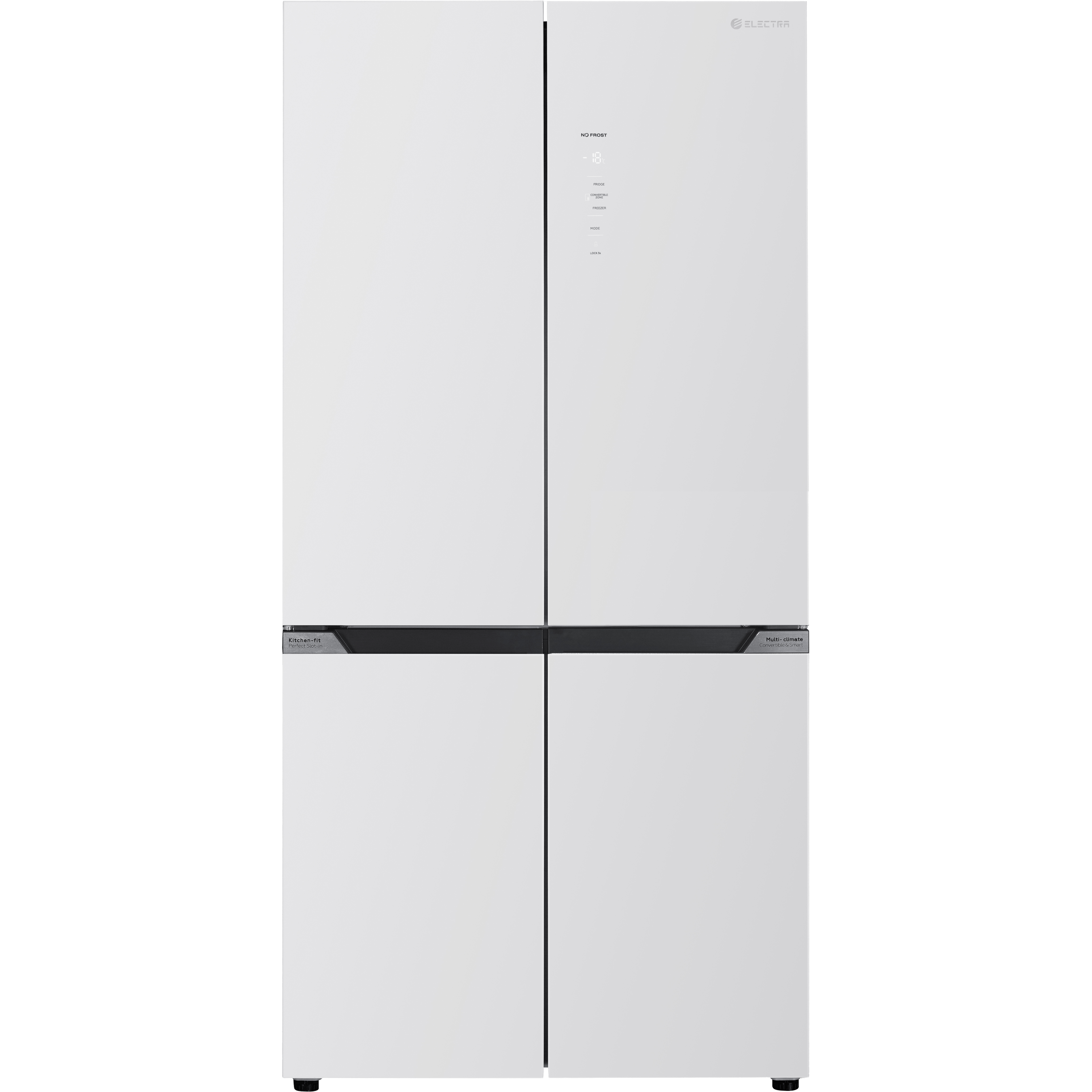 מקרר 4 דלתות  בעומק 60 ס"מ (קו-אפס) Electra EL560GW זכוכית לבנה