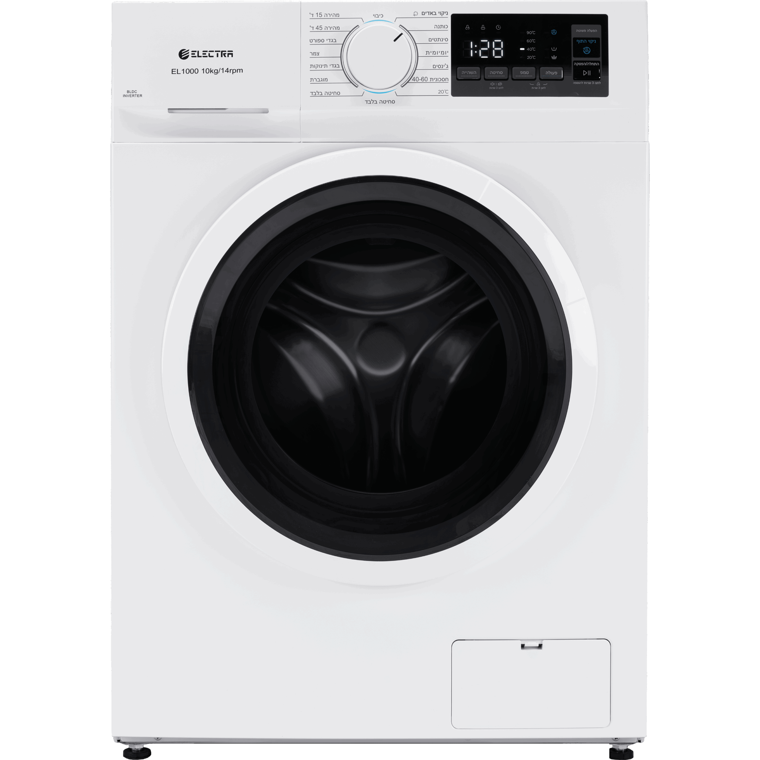 מכונת כביסה חזית 10 ק"ג Electra EL1000 אלקטרה