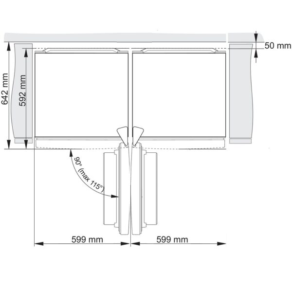 מקרר 4 דלתות 706 ליטר Gorenje גורנייה HYNRK6202AXL4