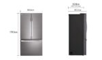 מקרר 3 דלתות מקפיא תחתון 750 ליטר LG GRB278SE אל ג'י