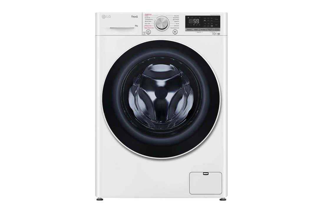 מכונת כביסה חזית 9 ק"ג LG F1409SW ‏אל ג'י