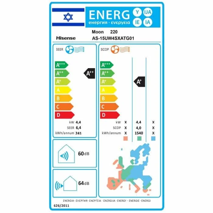 מזגן עילי Hisense Moon Inv 220 הייסנס