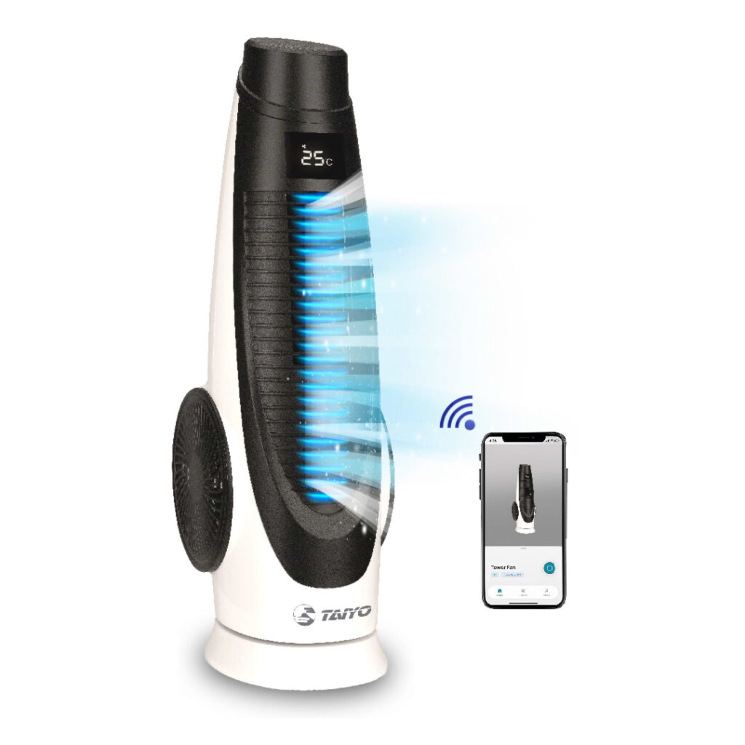 מאוורר מגדל עוצמתי עם Taiyo tenpu 90 wifi טאיו