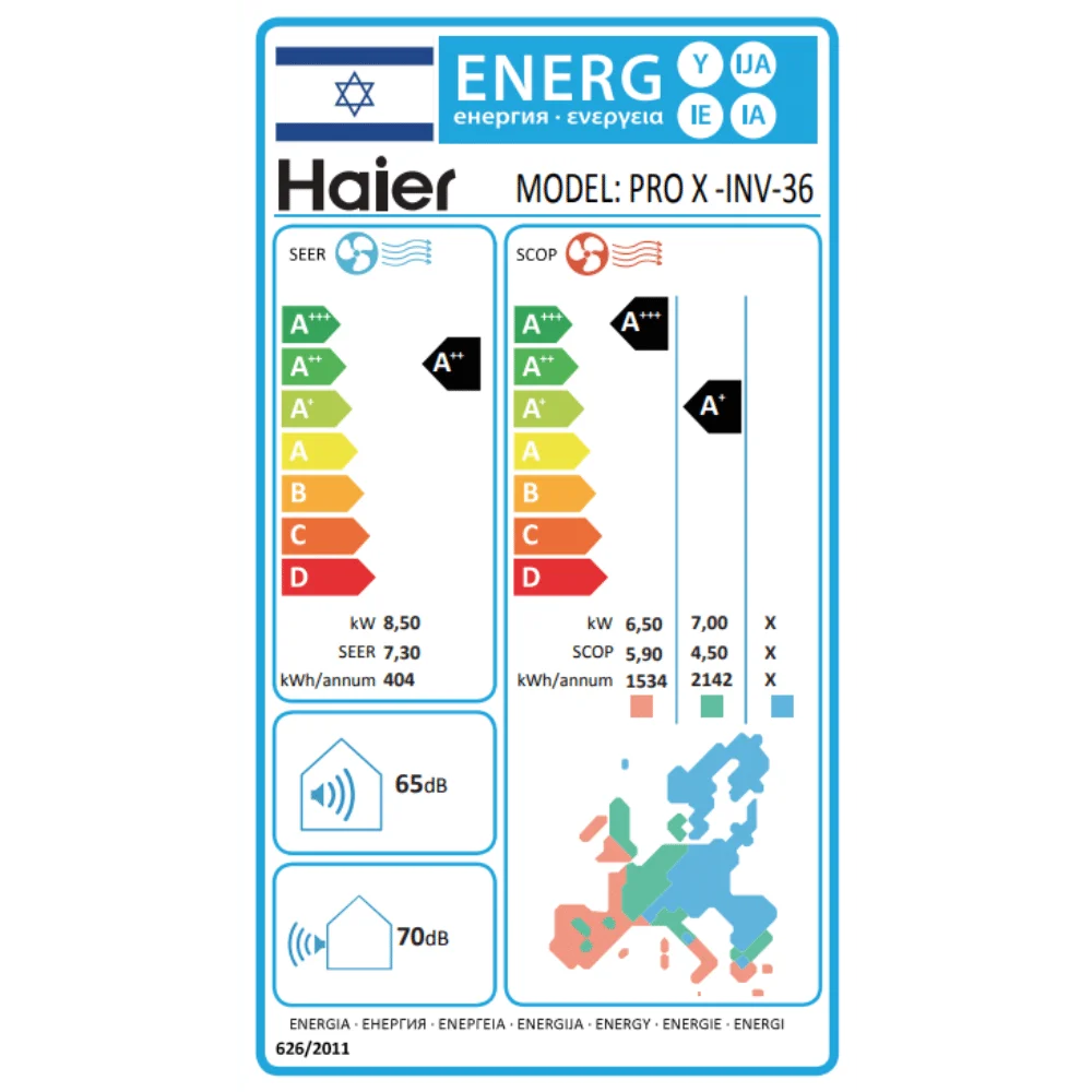 מזגן עילי Haier Pro X Inv 30 האייר