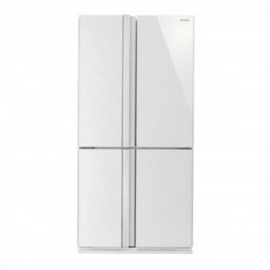 מקרר 4 דלתות 615 ליטר זכוכית לבנה SHARP שארפ SJFS87V-WH