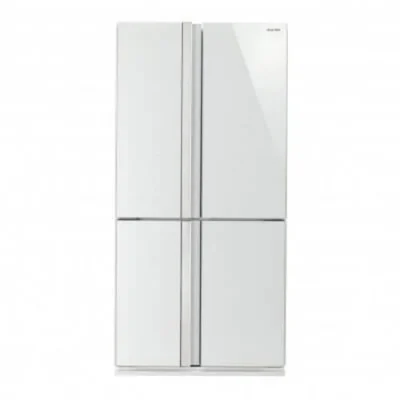 מקרר 4 דלתות 615 ליטר זכוכית לבנה SHARP שארפ SJFS87V-WH