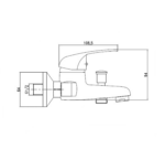 ברז אמבטיה כולל צינור מקלח ומתלה 13304 ספלאש splash