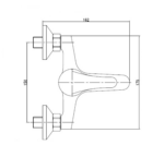 ברז אמבטיה כולל צינור מקלח ומתלה 13304 ספלאש splash