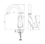 ברז ברבור קצר מתכוונן 13312 SAGIV שגיב