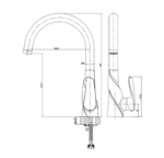 ברז ברבור ארוך מתכוונן 13313 SPLASH PREMIUM ספלאש פרמיום